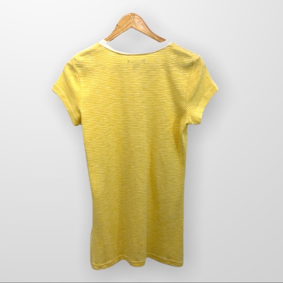 Striped Tee With Lace Up Placket - Picture 3 of 11